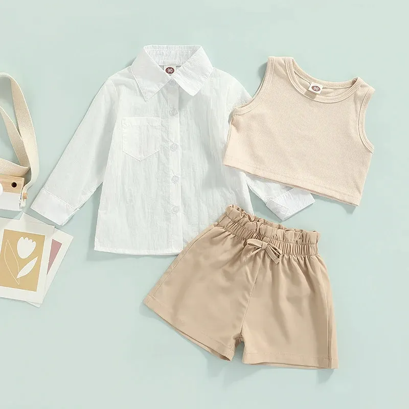 0-6Years Toddler Baby Girl 3Pcs Summer Clothing Set