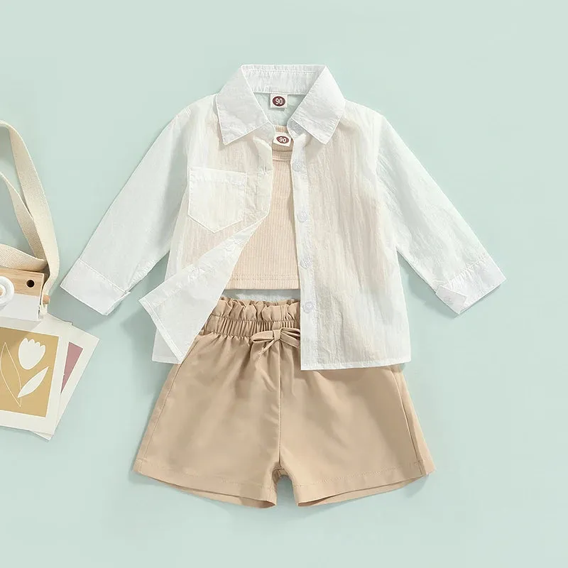 0-6Years Toddler Baby Girl 3Pcs Summer Clothing Set