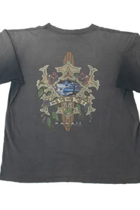 1995 Vintage Thrashed Gecko Hawaii Surfboard Single Stitch T-Shirt