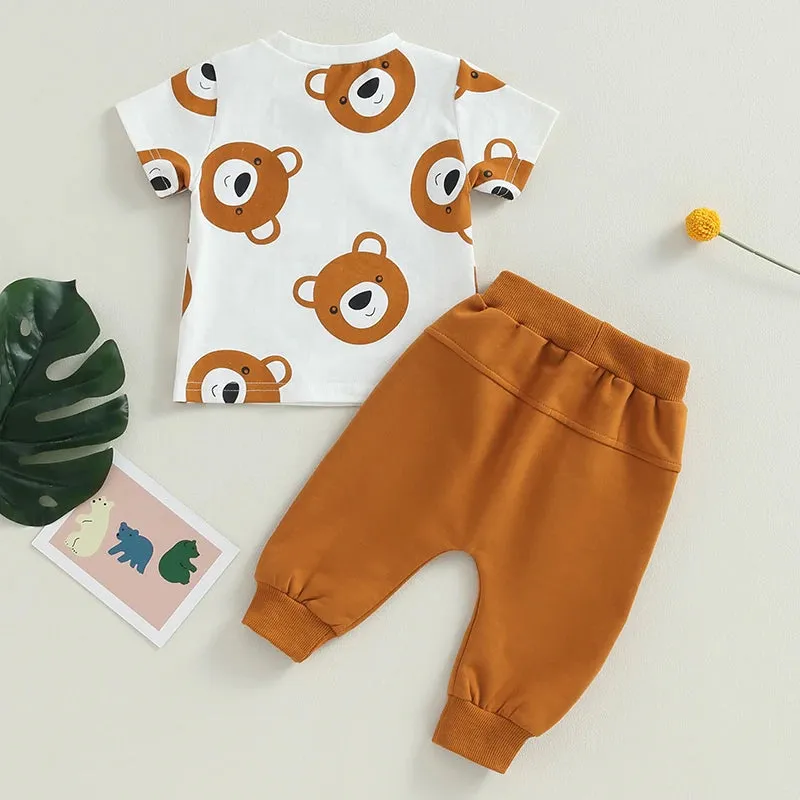 2Pcs 0-3Years Toddler Baby Boy Summer Outfits Set