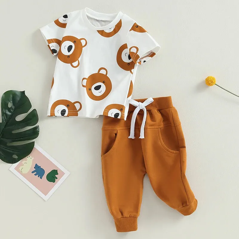 2Pcs 0-3Years Toddler Baby Boy Summer Outfits Set