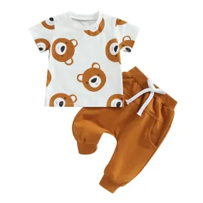 2Pcs 0-3Years Toddler Baby Boy Summer Outfits Set