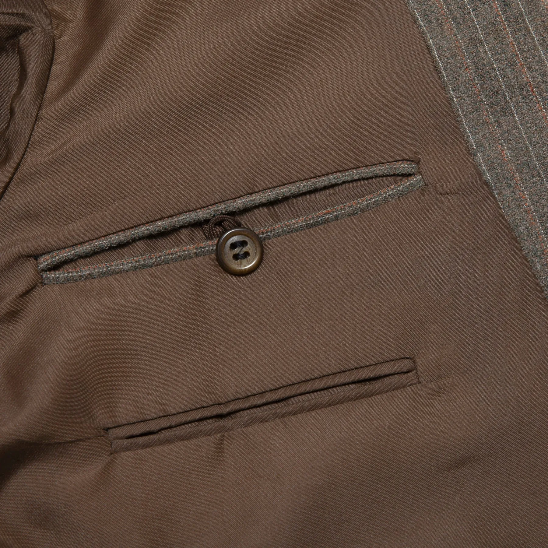 70s Virgin Wool Textured Pinstripe Weave Tailored Jacket