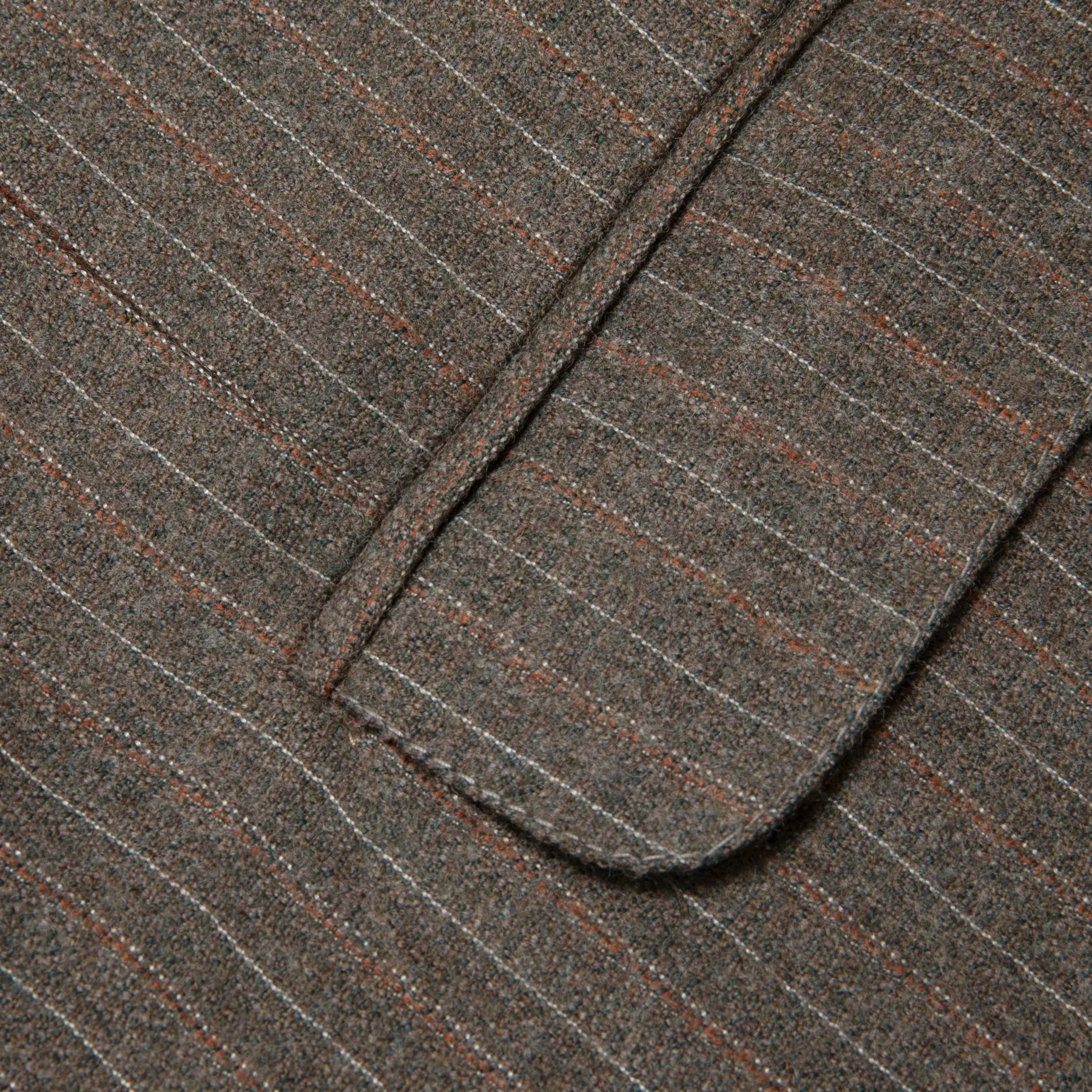 70s Virgin Wool Textured Pinstripe Weave Tailored Jacket