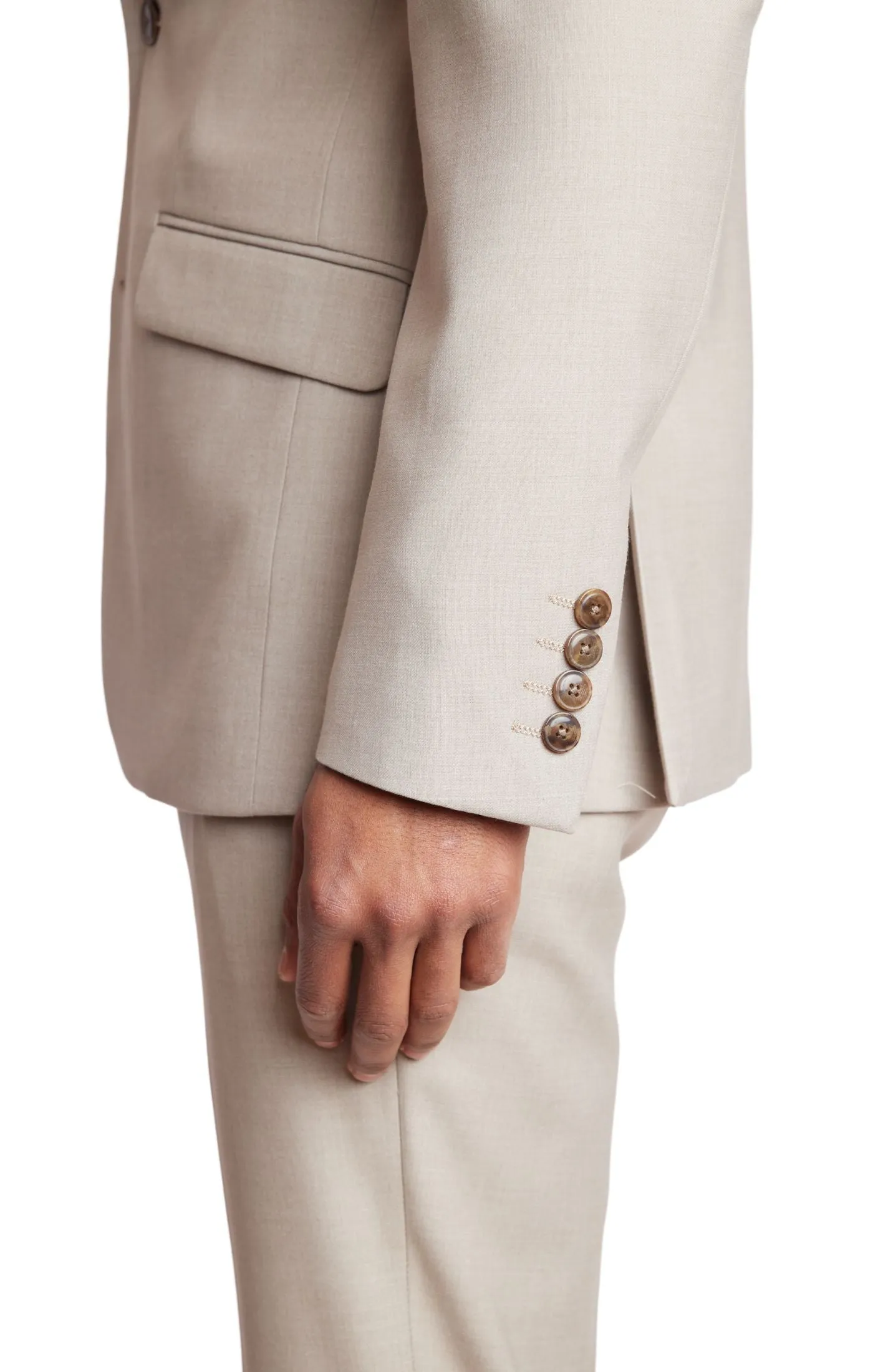 Ashton Peak Jacket - slim - Oatmeal Melange