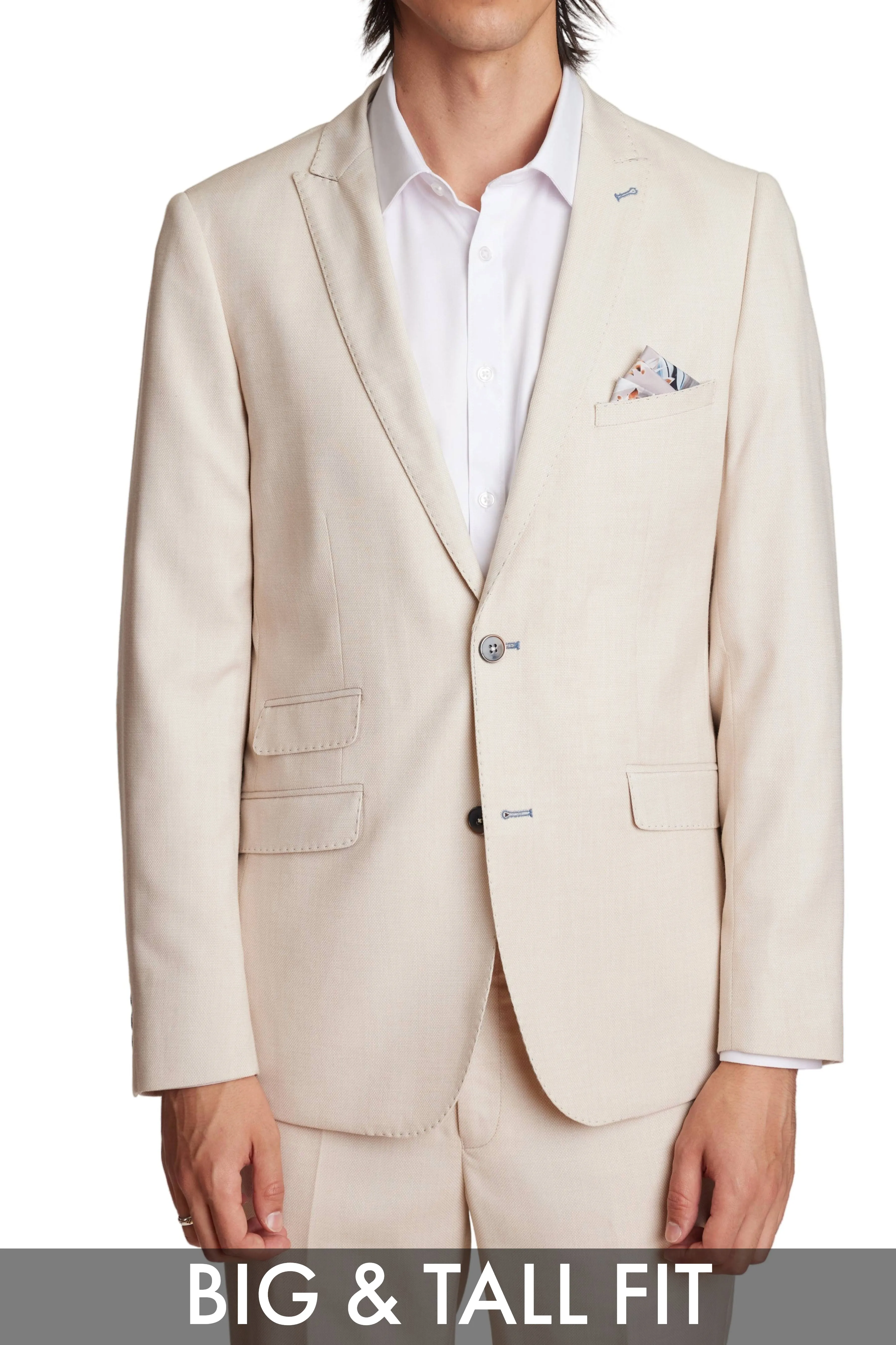 Big & Tall Ashton Peak Jacket - Silken Cream