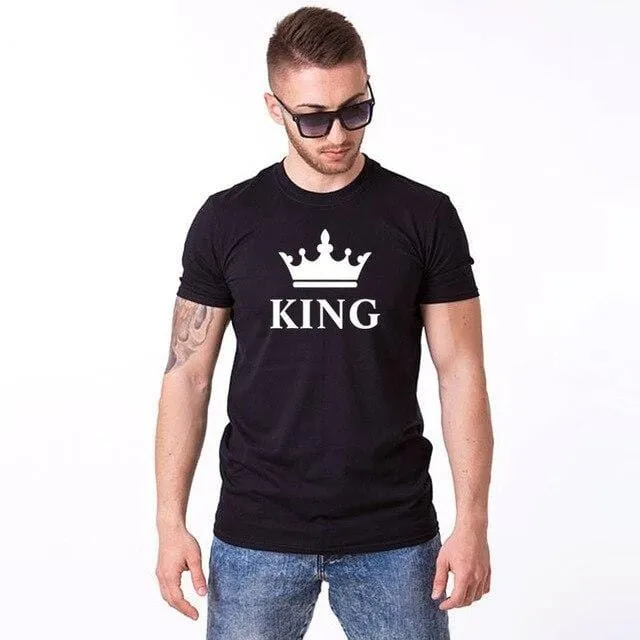 Black King and queen couple t shirts