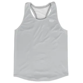 Blank Grey Medium Running Racerback Singlet Track Tops Made In USA