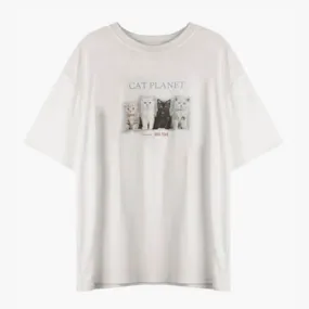 Cat Planet Aesthetic T-Shirt