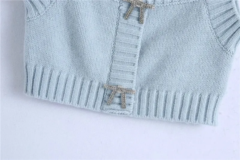 CROPPED KNITTED TANK TOP