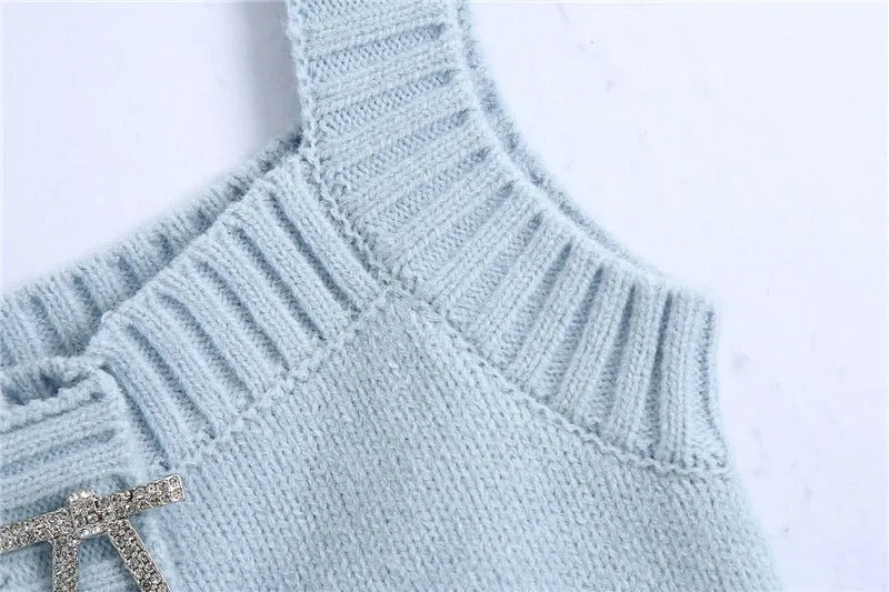 CROPPED KNITTED TANK TOP