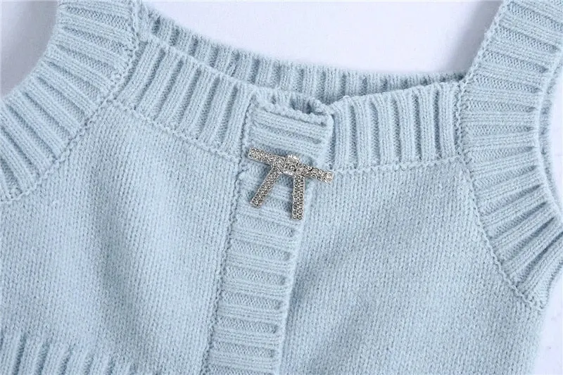 CROPPED KNITTED TANK TOP