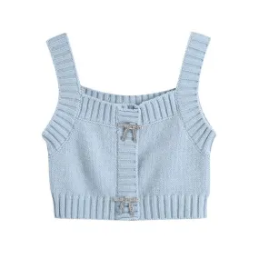 CROPPED KNITTED TANK TOP