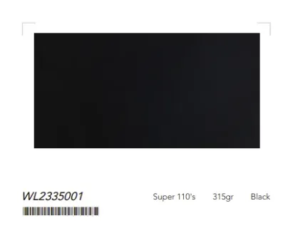 English Pure Wool Black Evening Suit Super 110's Two Piece Suit