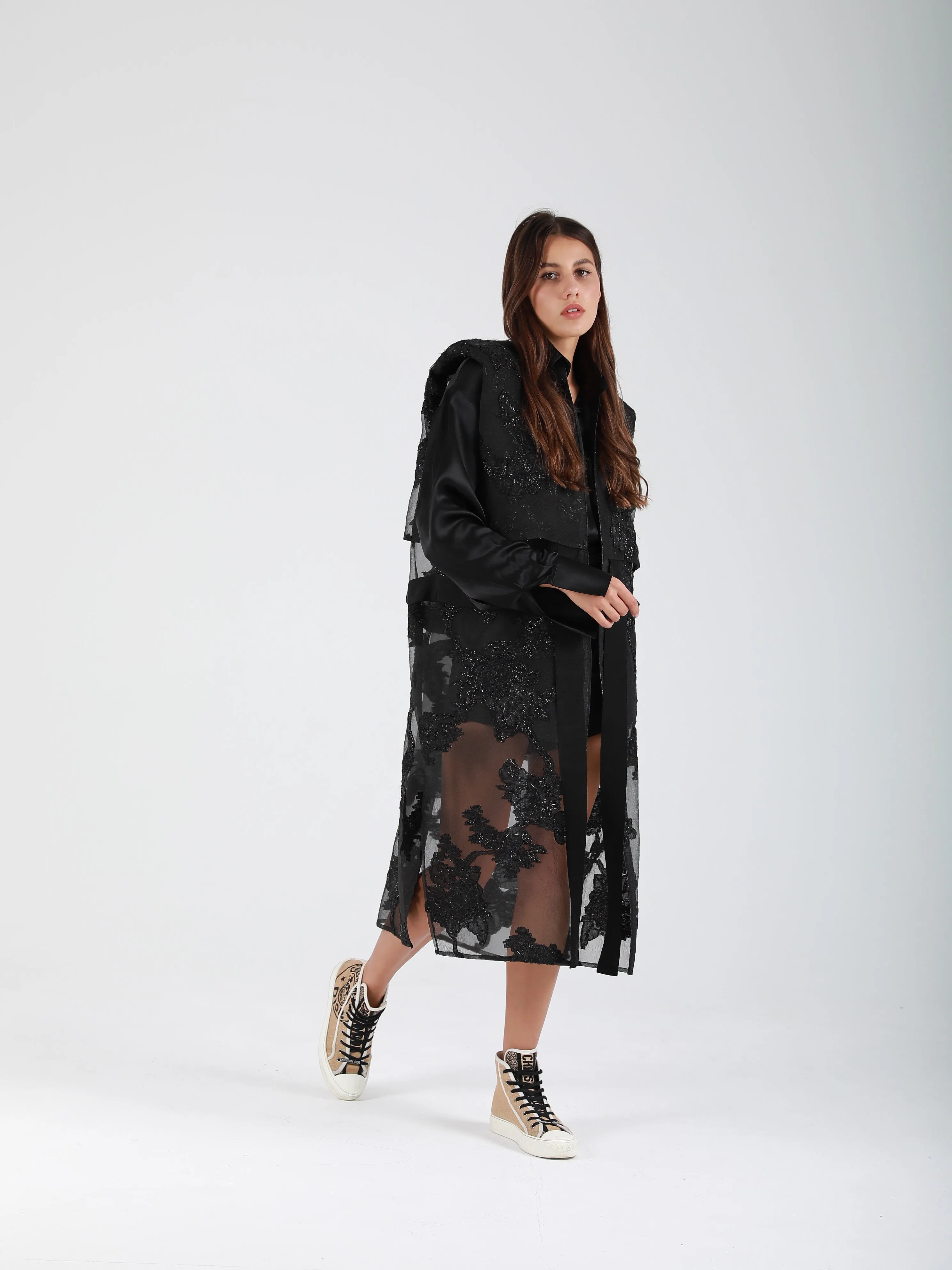 Floral Organza-Blend Waistcoat