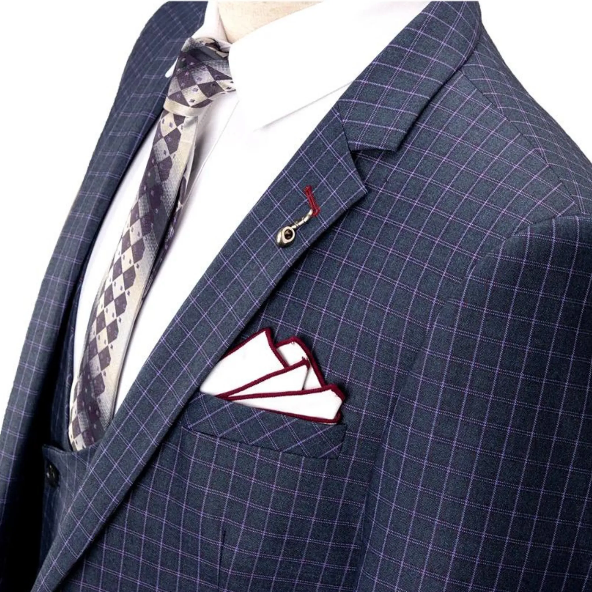 Luxury Grid Blazer Suit