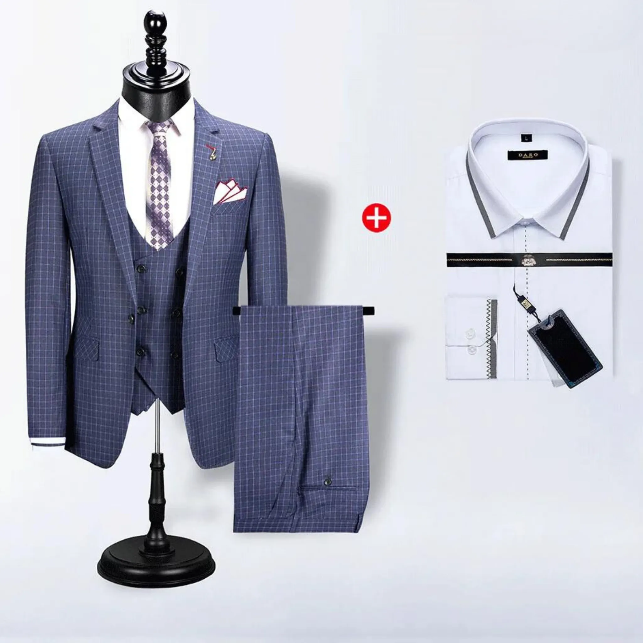 Luxury Grid Blazer Suit