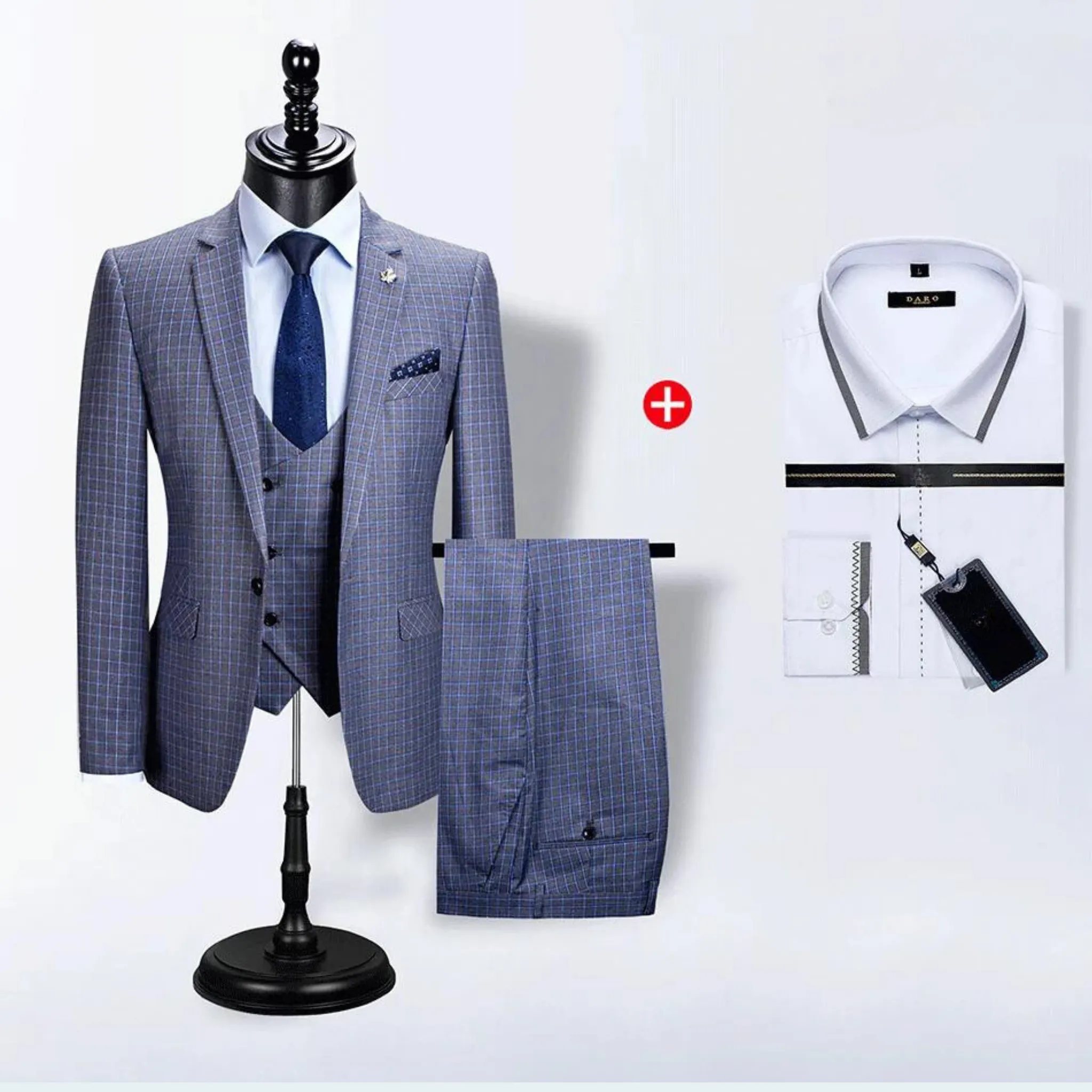 Luxury Grid Blazer Suit