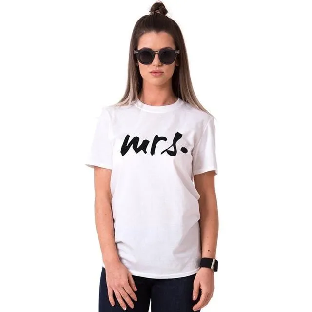 Mr and mrs t shirts