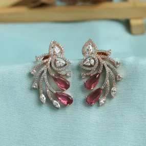Ruby Zircon/AD Earring 16470-3617