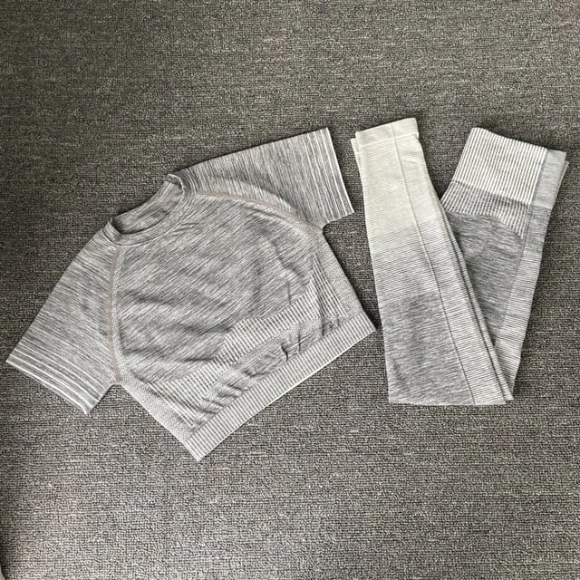 Seamless Women Yoga Set Long Sleeve Top High Waist Belly Control Sport Leggings Gym Clothes Seamless Sport Suit canbe alone buy
