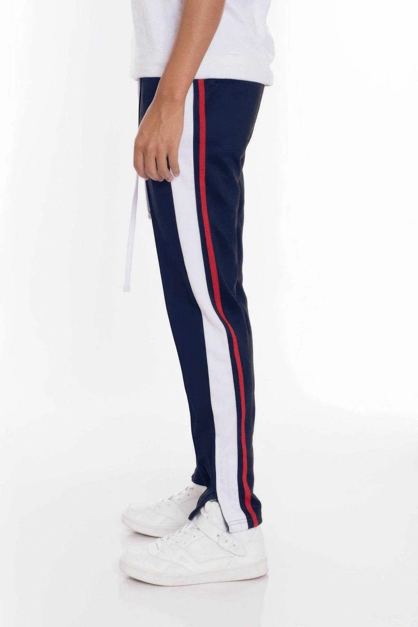 Striped Tricot Tapered Sweatpant Pants