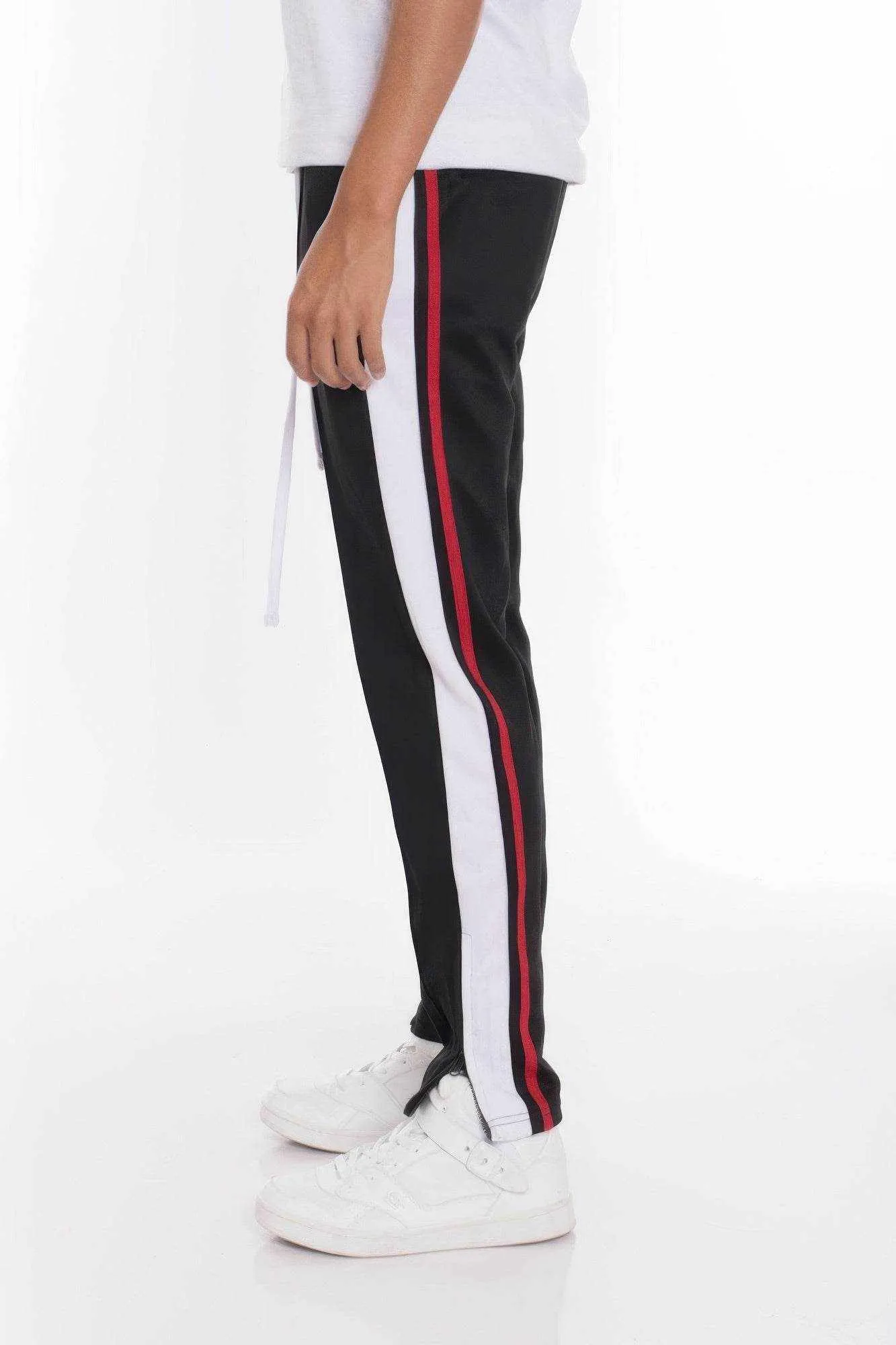Striped Tricot Tapered Sweatpant Pants
